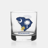 Verre À Whisky Drapeau de la Caroline du Sud Fleur de l'État Jess (Verso)