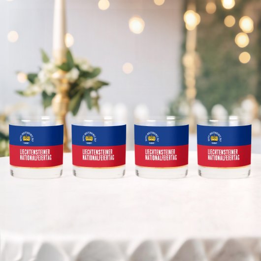 Verre À Whisky Drapeau de la fête nationale du Liechtenstein (Insitu (Mariage))