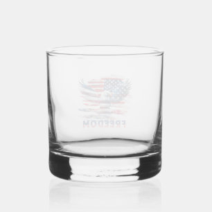 Verre À Whisky Drapeau et aigle des Etats-Unis.Liberté.