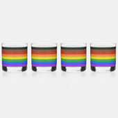 Verre À Whisky Drapeau gay pride inclusif SlipperyJoe ru texturé (Dos)