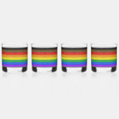 Verre À Whisky Drapeau gay pride inclusif SlipperyJoe ru texturé (Recto)