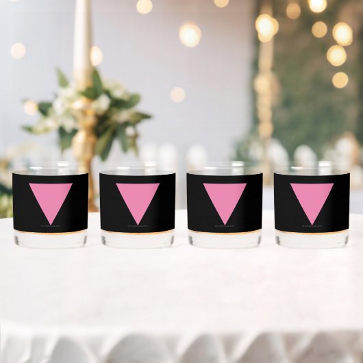 Verre À Whisky Drapeau triangle rose de SlipperyJoe drapeau rose (Insitu (Mariage))