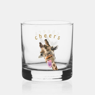 Verre À Whisky Drôle Jouer Giraffe Cheval Texte Personnalisé