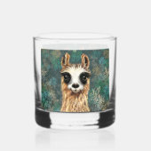 Verre À Whisky Drôle Llama curieuse (Recto)