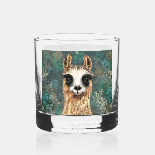 Verre À Whisky Drôle Llama curieuse (Verso)