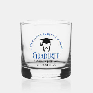 Verre À Whisky Ecole dentaire bleue Diplôme Dentiste sur mesure