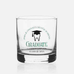 Verre À Whisky Ecole dentaire verte Diplôme Dentiste sur mesure