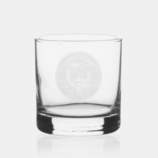 Verre À Whisky [EDIT] Clan Anderson Crest & Tartan (Verso)