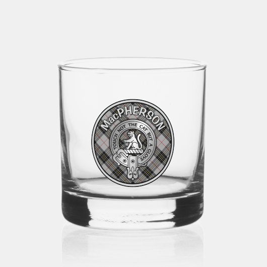 Verre À Whisky [EDIT] Clan MacPherson Crest & Tartan (Recto)