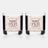 Verre À Whisky Élégant 37e anniversaire du Mariage Alabaster (Recto)