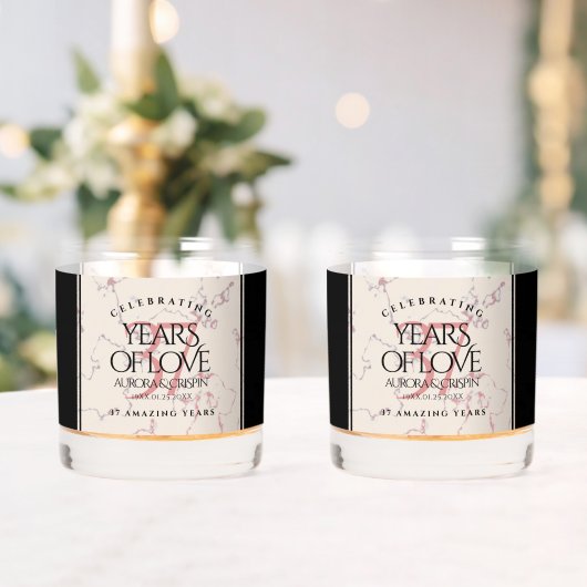 Verre À Whisky Élégant 37e anniversaire du Mariage Alabaster (Insitu (Mariage))