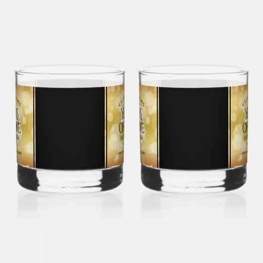 Verre À Whisky Élégant 50e anniversaire de Mariage d'or (Gauche)