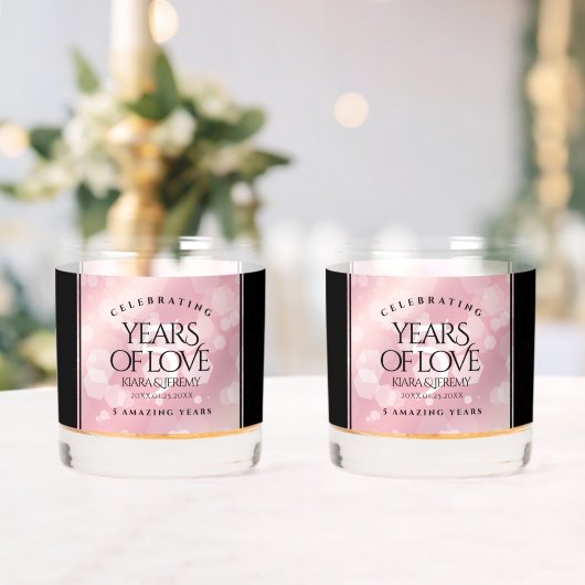 Verre À Whisky Élégant 5ème anniversaire Mariage de quartz Rose (Insitu (Mariage))