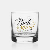Verre À Whisky Elegant Bride squad ajouter nom Mariage (Verso)
