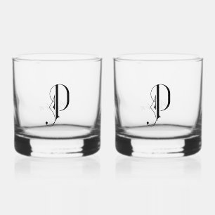Verre À Whisky Élégant Décoratif Monogramme P