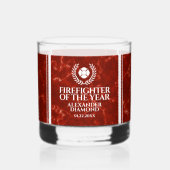 Verre À Whisky Elegant Firefighter of the Year Red Marble (Recto)
