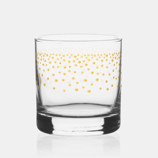 Verre À Whisky Élégant Gold Metallic Look Confetti Drinkware Set (Recto)