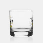 Verre À Whisky Elegant Grooms man ajouter nom Mariage (Gauche)