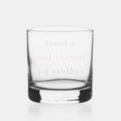 Verre À Whisky Elégant Moderne Élégant pour toujours l'amour Mari (Verso)