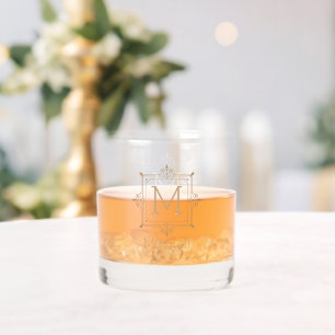 Verre À Whisky Élégant Nom Monogrammé Personnalisé