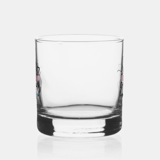 Verre À Whisky Elegant Sister Groom ajouter nom Mariage (Gauche)