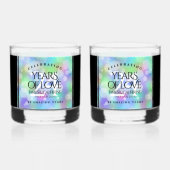 Verre À Whisky Élégante 24e anniversaire du Mariage Opal (Verso)