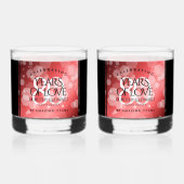 Verre À Whisky Elégante 80ème anniversaire du Mariage de Ruby (Verso)