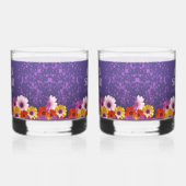 Verre À Whisky Élégantes marguerites avec Mariage à Parties scint (Gauche)