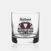 Verre À Whisky Élégants cuomsmen de Bowtie rouge et noir (Verso)
