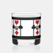 Verre À Whisky Ensemble de 1 combinaisons de carte de jeu Art déc (Gauche)