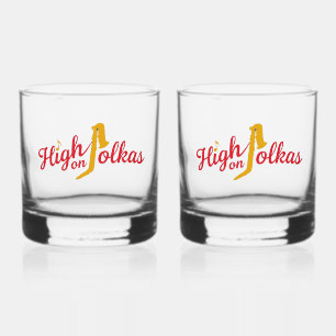 Verre À Whisky Ensemble de vaisselle avec logo High on Polkas