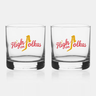 Verre À Whisky Ensemble de vaisselle avec logo High on Polkas