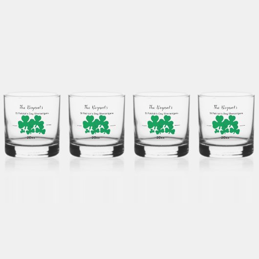 Verre À Whisky Ensemble de vaisselle pour la Saint-Patrick (Recto)