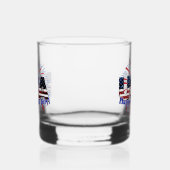 Verre À Whisky Etats-Unis drapeau texte parties scintillant feux (Droite)