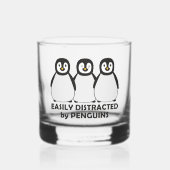 Verre À Whisky Facilement distrait par les pingouins (Recto)