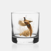 Verre À Whisky Faisan en vol doré (Verso)