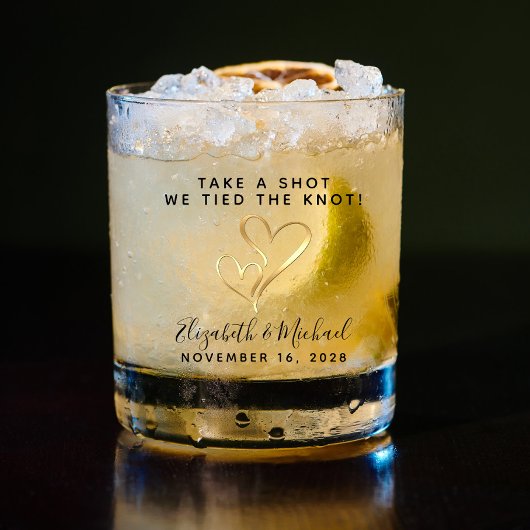 Verre À Whisky Faveur Mariage Prendre Une Tirée Nous Avons Lié Le