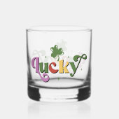 Verre À Whisky Fête de la Saint-Patrick, Shamrock chanceuse (Recto)