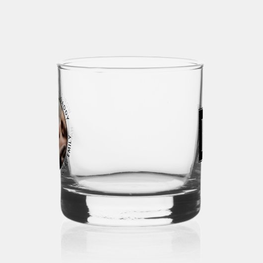 Verre À Whisky Fête des pères Monogramme personnalisée Cute minim (Gauche)