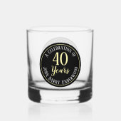 Verre À Whisky Fête du 40e anniversaire (Verso)