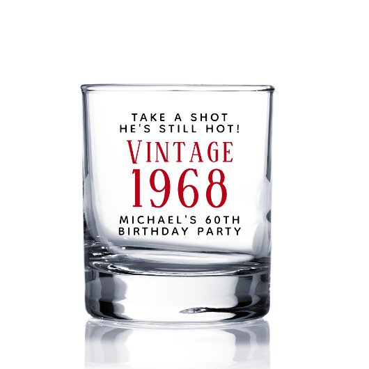 Verre À Whisky Fête vintage du 60e anniversaire