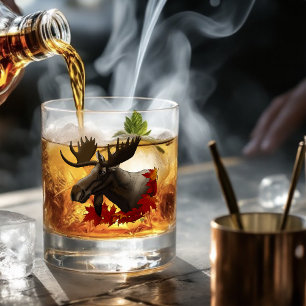 Verre À Whisky Feuilles de l'érable rouge orignal