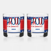 Verre À Whisky Fière d'être démocrate (Recto)