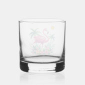 Verre À Whisky Flamingo rose tropicale/Floride (Recto)