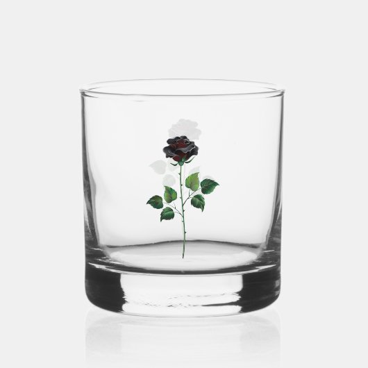 Verre À Whisky Fleur de rose noire (Recto)