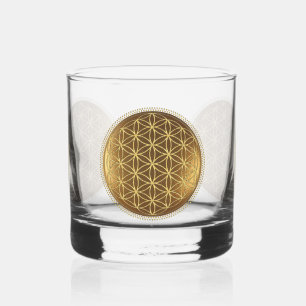 Verre À Whisky FLEURS DE VIE - Géométrie Sacrée Médaillon 1