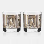 Verre À Whisky Fontaine de Trevi Rome Photographie (Verso)