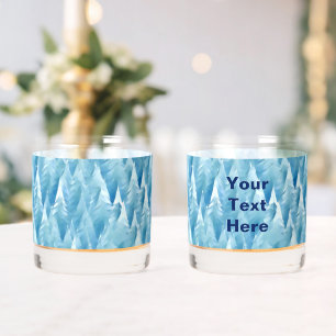 Verre À Whisky Forêt fractale bleue