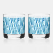 Verre À Whisky Forêt fractale bleue (Droite)