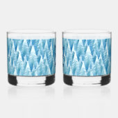Verre À Whisky Forêt fractale bleue (Gauche)